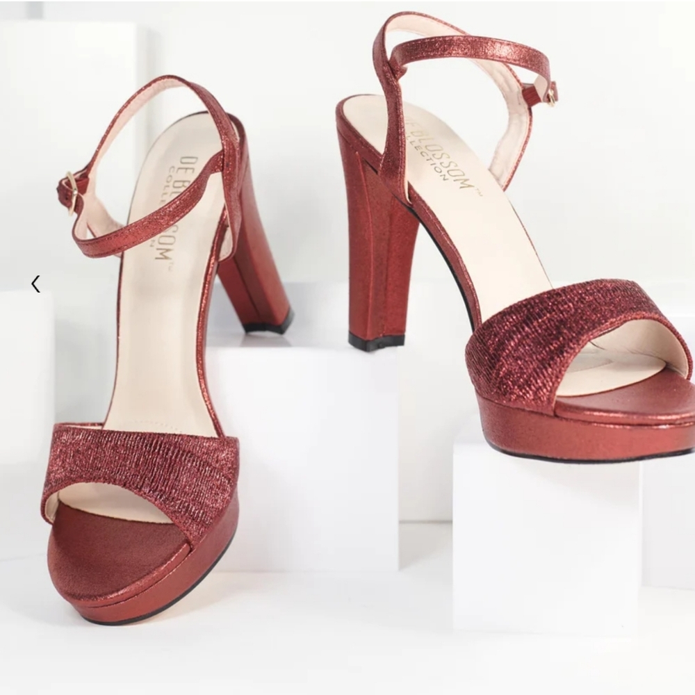 UNIQUE VINTAGE WIne Peep Toe heels shoes ROCKABILLY
